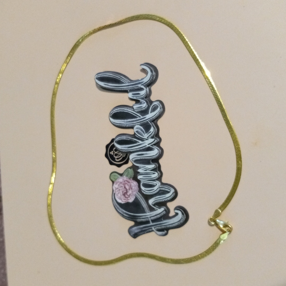 14K Yellow Gold 16" Herringbone Chain